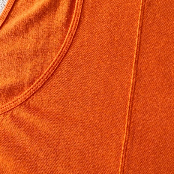 Wilfred Free Linen-Blend Racerback Tank Top S Bright Orange - Picture 9 of 9